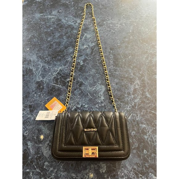Mario Valentino | Bags | Mario Valentino Beatriz D Leather Shoulder Bag  Black 895 | Poshmark